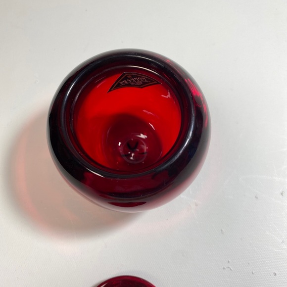 Godinger Shannon Crystal Designs of Ireland Red Apple Lidded Trinket votive - Picture 11 of 16